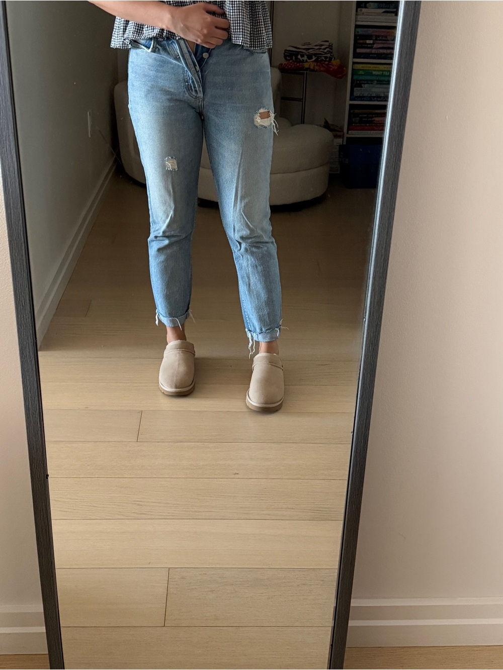 Boyish Light Blue Distressed Boyfriend Jeans
